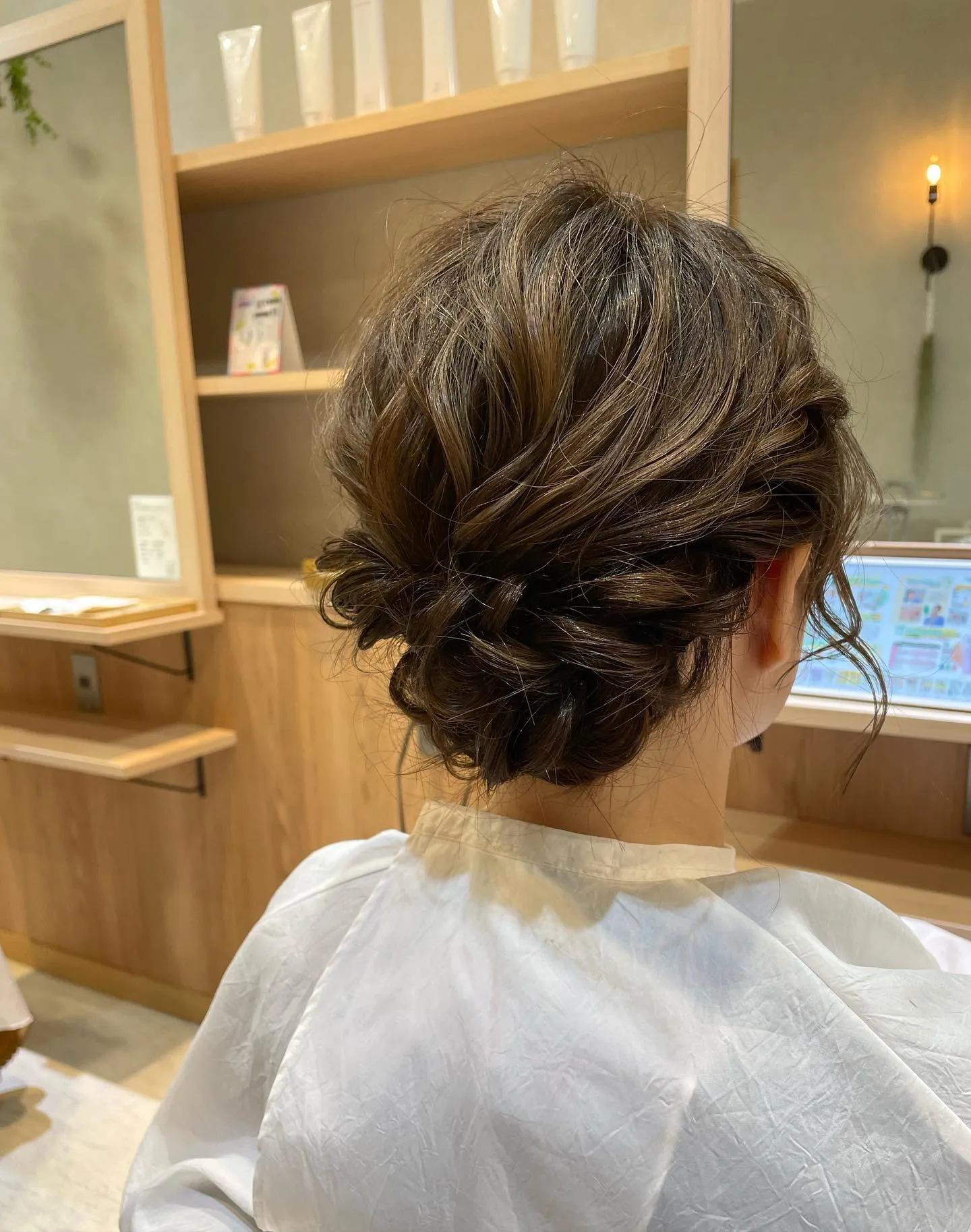 編み込みシニョン